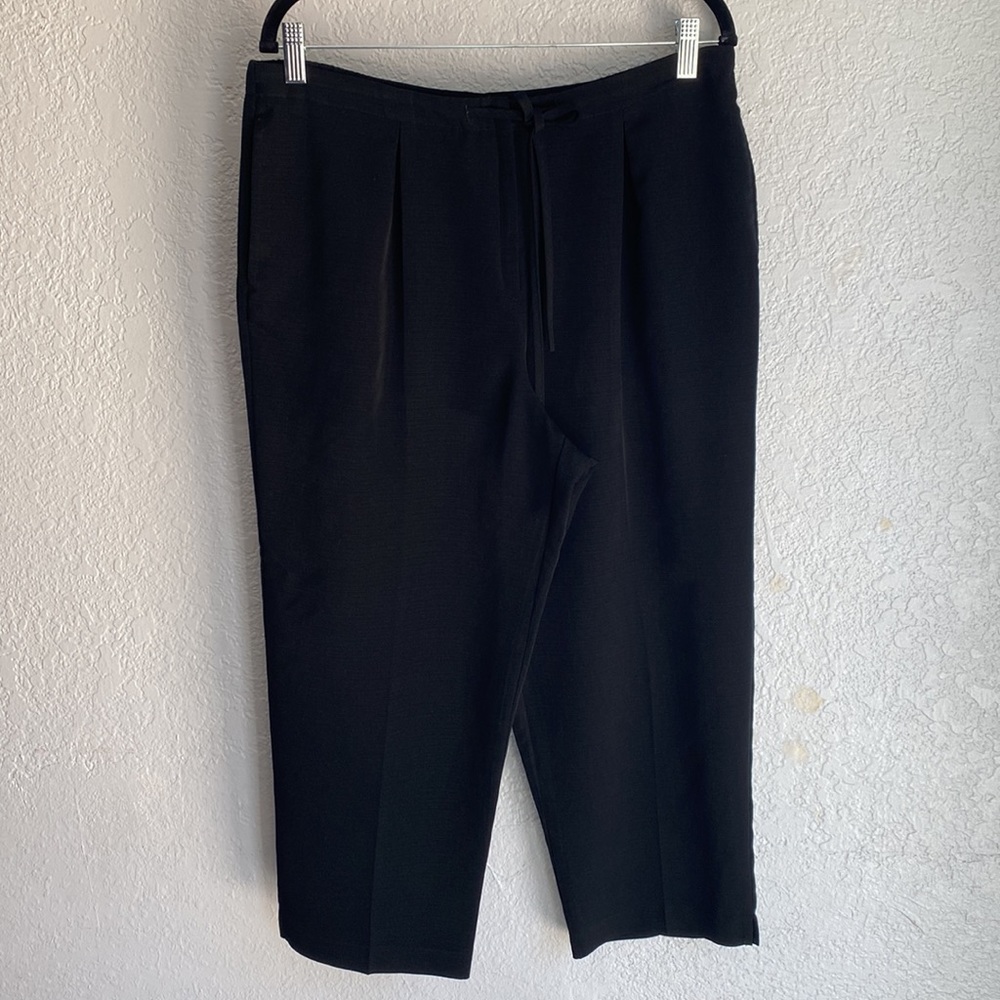 Sag Harbor Ankle Pleated Black Zip Front Elastic Back… Gem